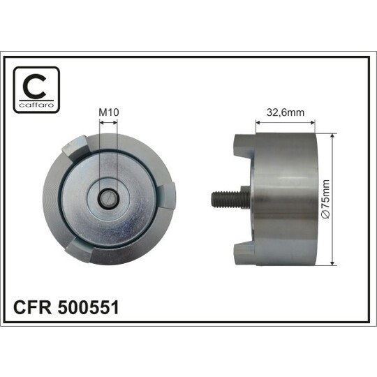 500551 - Deflection/Guide Pulley, v-ribbed belt 