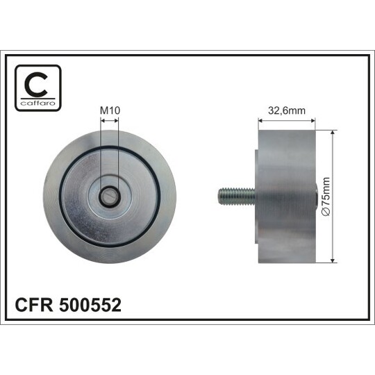 500552 - Deflection/Guide Pulley, v-ribbed belt 