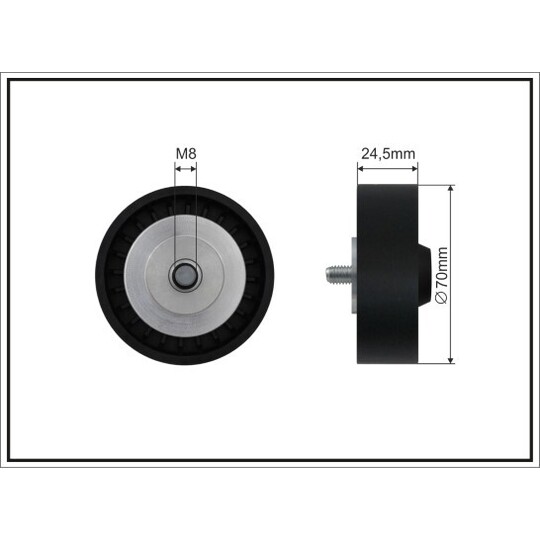 500569 - Tensioner Pulley, v-ribbed belt 