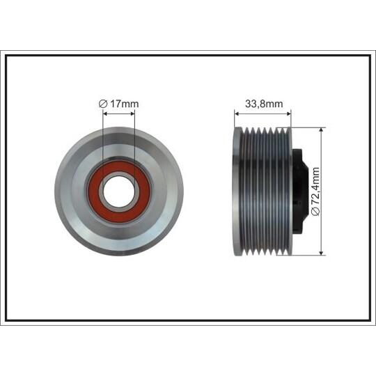 500590 - Tensioner Pulley, v-ribbed belt 