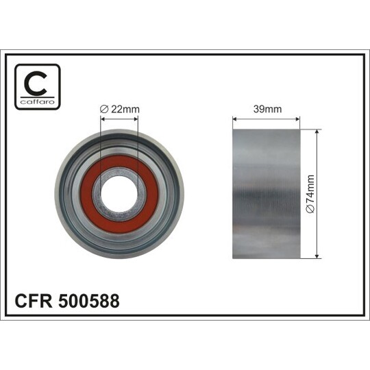 500588 - Tensioner Pulley, v-ribbed belt 