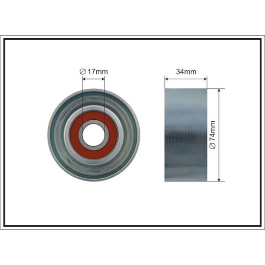 500608 - Tensioner Pulley, v-ribbed belt 