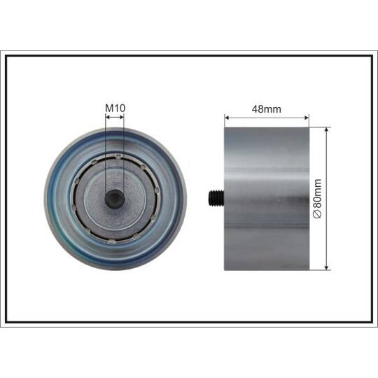 500616 - Tensioner Pulley, v-ribbed belt 