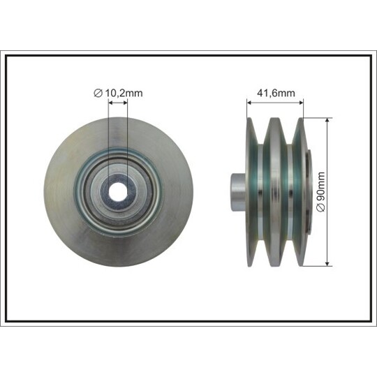 500607 - Deflection/Guide Pulley, v-ribbed belt 