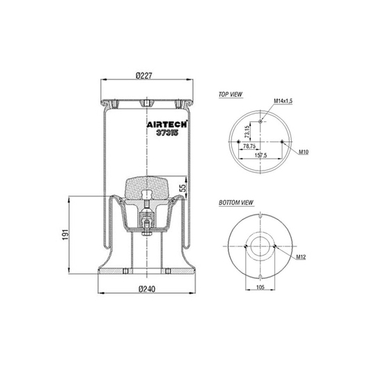 262.563 - Bellow, air suspension 