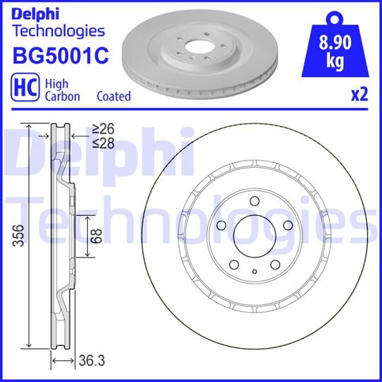 BG5001C - Brake Disc 