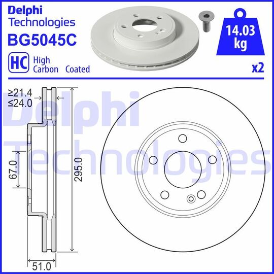 BG5045C - Brake Disc 