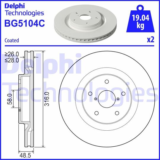 BG5104C - Brake Disc 