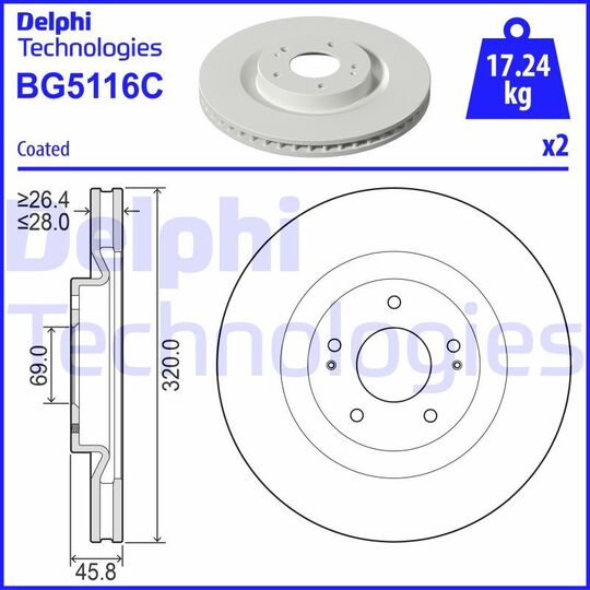 BG5116C - Brake Disc 