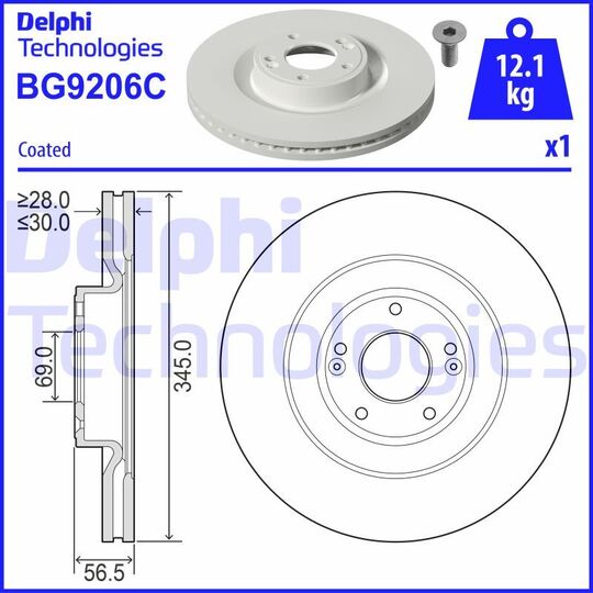 BG9206C - Brake Disc 