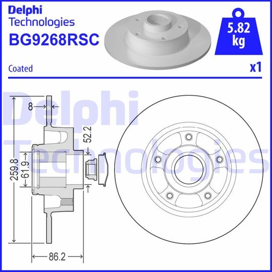 BG9268RSC - Brake Disc 