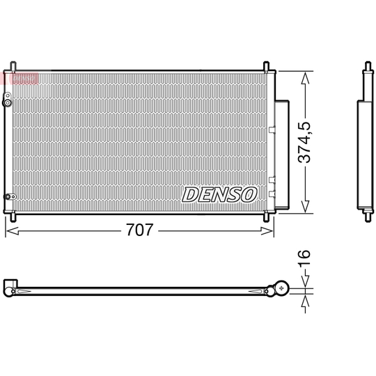 DCN40025 - Condenser, air conditioning 