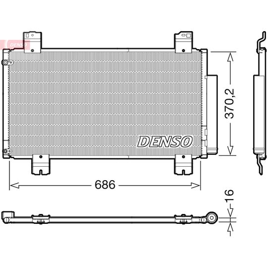 DCN40033 - Condenser, air conditioning 