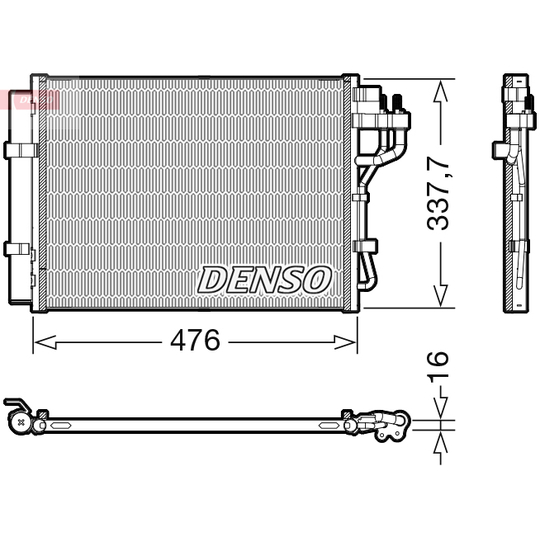 DCN41023 - Condenser, air conditioning 