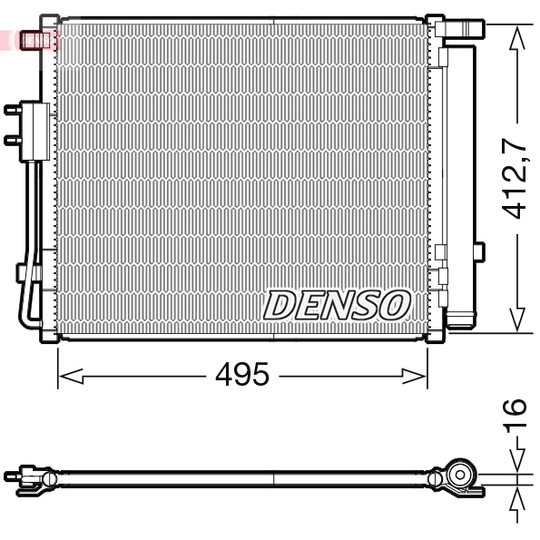 DCN41012 - Kondensor, klimatanläggning 