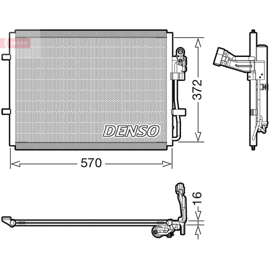 DCN44016 - Condenser, air conditioning 