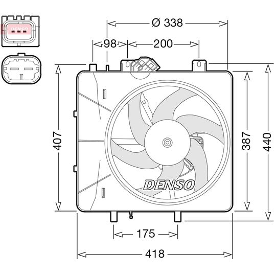 DER07010 - Fan, radiator 