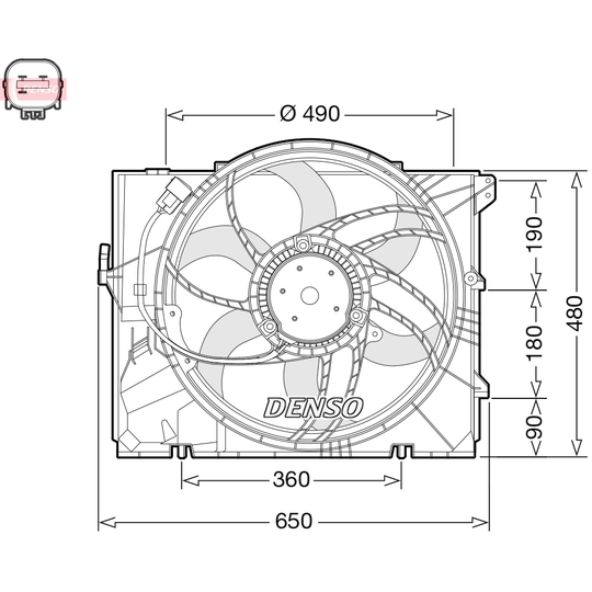 DER05011 - Fan, radiator 