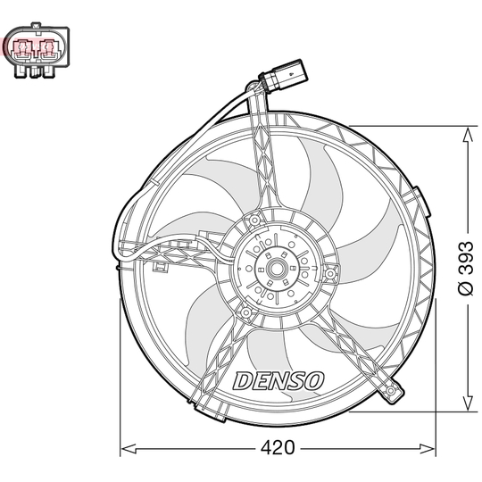 DER05010 - Fan, radiator 
