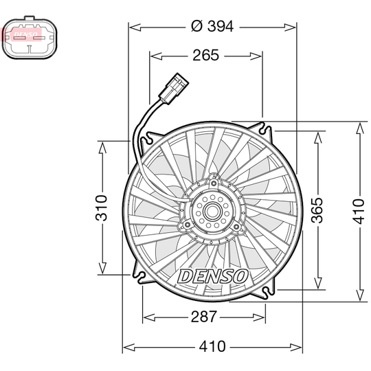 DER07012 - Fan, radiator 