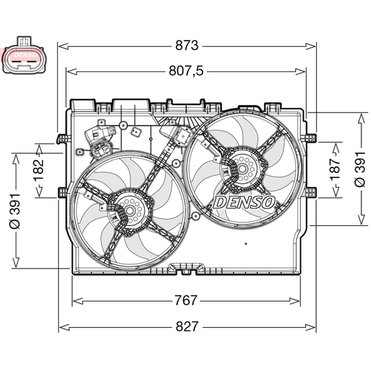 DER09310 - Tuuletin, moottorin jäähdytys 