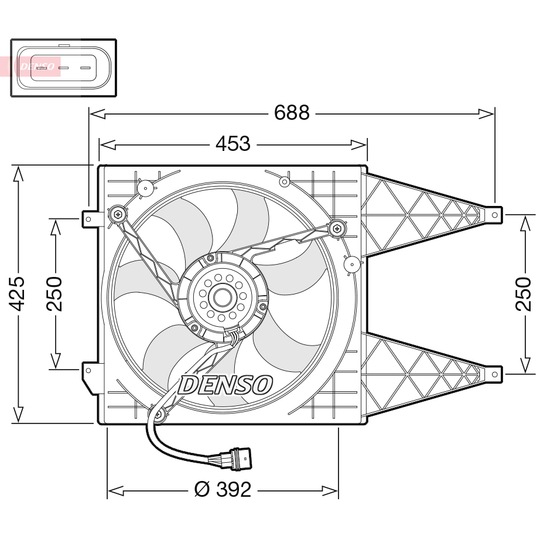 DER32016 - Ventilaator, mootorijahutus 