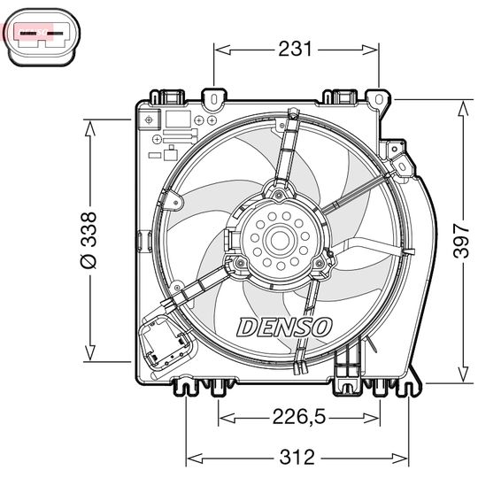 DER46002 - Fan, radiator 