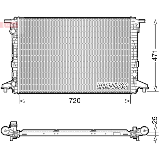 DRM02043 - Radiaator, mootorijahutus 