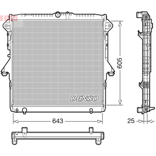 DRM10119 - Radiaator, mootorijahutus 