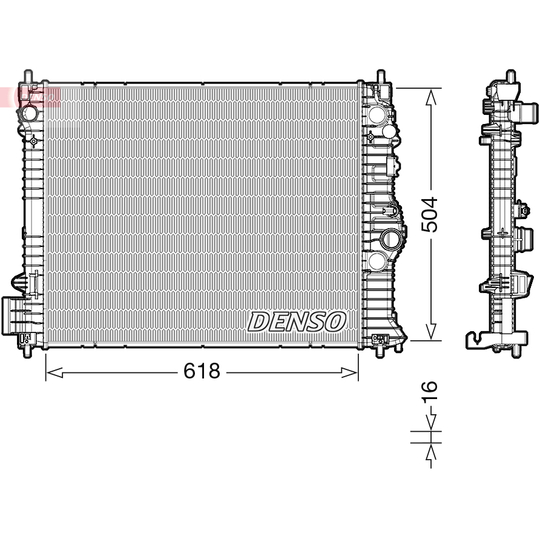 DRM15010 - Radiaator, mootorijahutus 