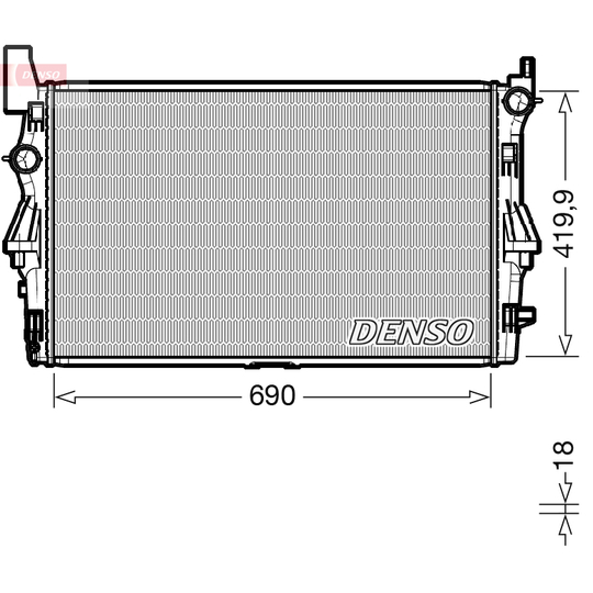 DRM17114 - Radiator, engine cooling 