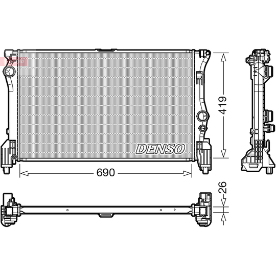 DRM17112 - Radiaator, mootorijahutus 