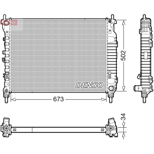 DRM20125 - Radiaator, mootorijahutus 