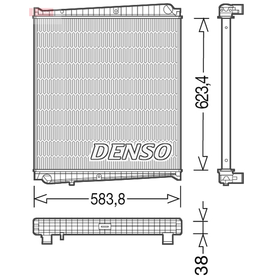 DRM23047 - Radiaator, mootorijahutus 