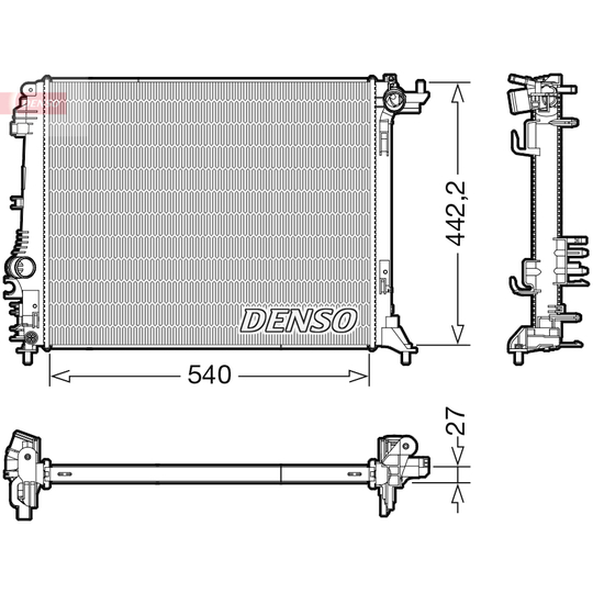 DRM23114 - Radiaator, mootorijahutus 