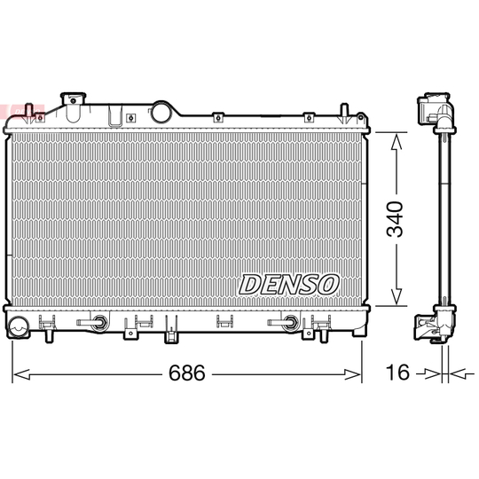 DRM36024 - Radiaator, mootorijahutus 