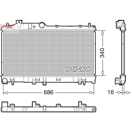 DRM36025 - Radiator, engine cooling 