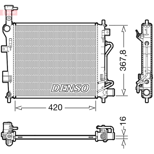 DRM43007 - Radiator, engine cooling 