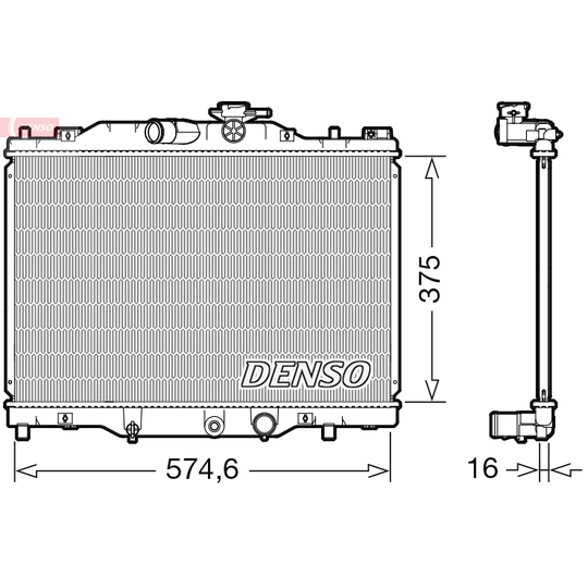 DRM44043 - Radiator, engine cooling 