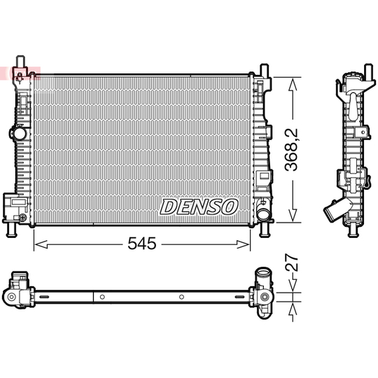 DRM44045 - Radiaator, mootorijahutus 