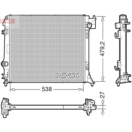 DRM46064 - Radiaator, mootorijahutus 