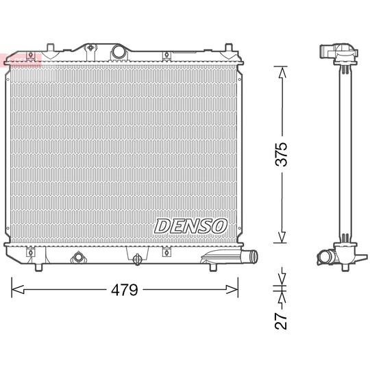 DRM47013 - Radiaator, mootorijahutus 