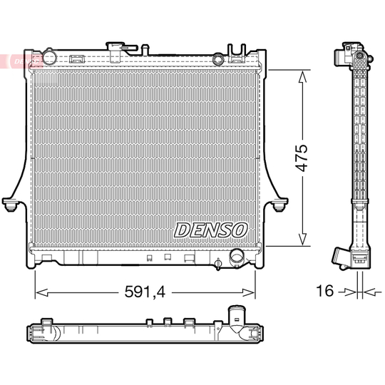 DRM99016 - Radiaator, mootorijahutus 