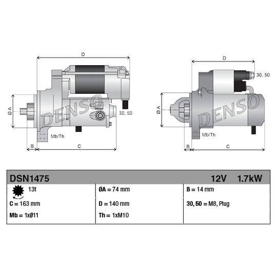 DSN1475 - Startmotor 