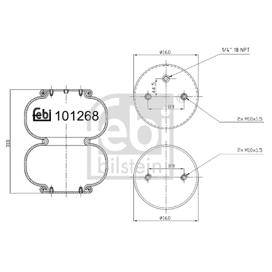 101268 - Bellow, air suspension 