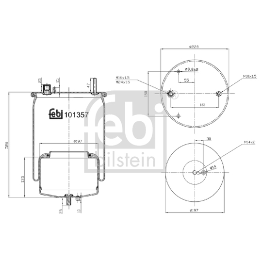 101357 - Bellow, air suspension 