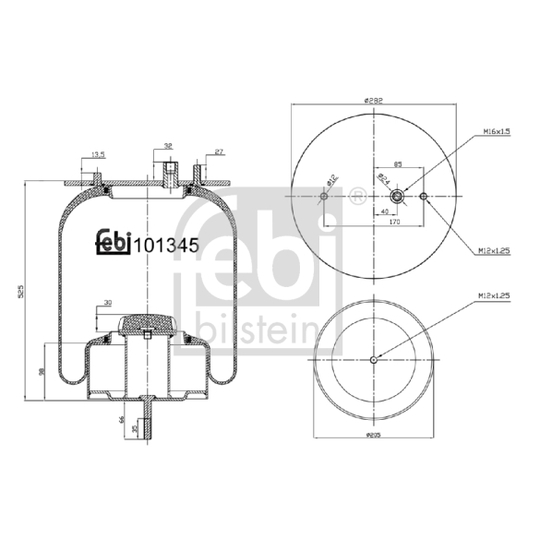 101345 - Bellow, air suspension 