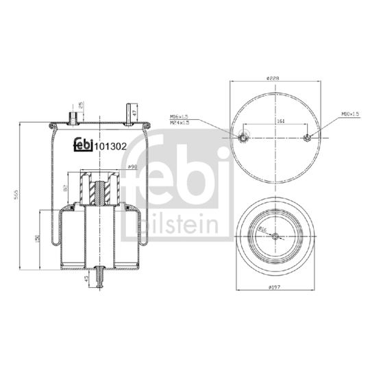 101302 - Bellow, air suspension 