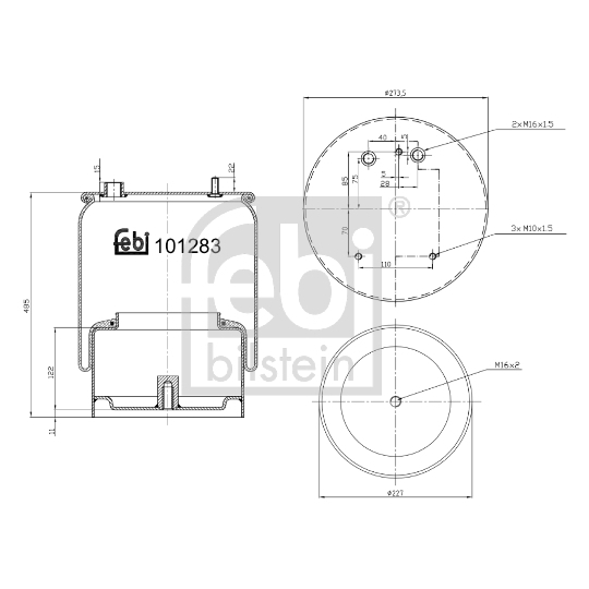 101283 - Bellow, air suspension 