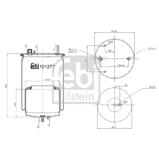 101277 - Bellow, air suspension 